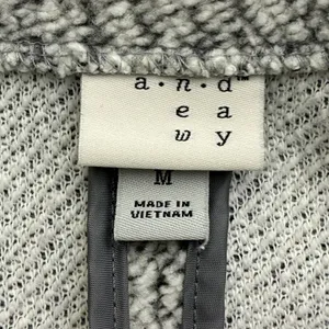 A‎ NEW DAY Textured Knit Open Front Long Sleeve Coatigan Jacket Womens M Gray thumbnail 6