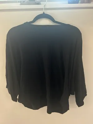 Aerie Black Flowy Tee thumbnail 2