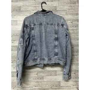 Free People Women's Rumors Cropped Denim Jean Jacket - Light Wash / Size Small thumbnail 3