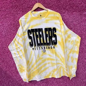National Football League Steelers Pittsburgh Game Time long Sleeve Tie Dye T-Shirt 2XL thumbnail 2