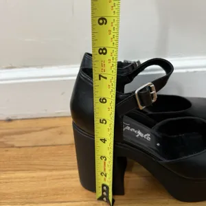 Free People Black Gwen Platform Mary Janes Size 38 (US 8) thumbnail 4