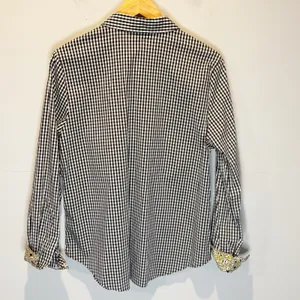 Susan Graver Gingham Plaid & Heart Print Button Down Shirt - size 14 thumbnail 2