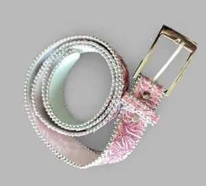 NWOT Pink Glitter Belt thumbnail 2