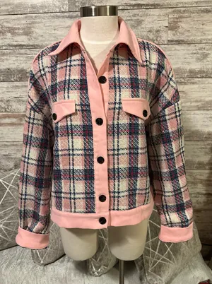 Plaid Boutique Button-Up Shacket  thumbnail 1