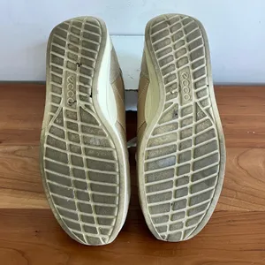 ECCO Tan Leather Suede Walking Shoes Womens‎ 38 Arch Support Sneakers 045193 thumbnail 8