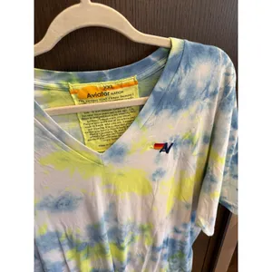 Aviator Nation boyfriend V-neck t-shirt tie-dye xxl thumbnail 3
