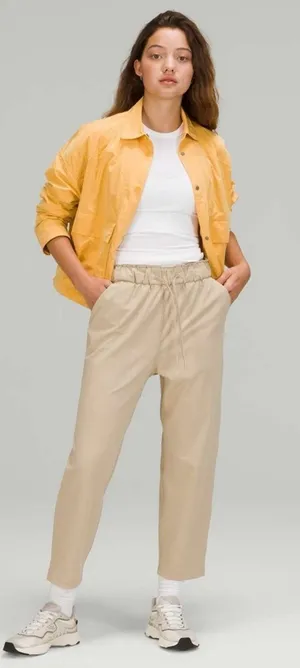 Lululemon‎ Stretch High Rise Crop 23" Trench Tan Pants Womens Size 14 thumbnail 1