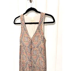 Sezane Raiana Dress Long Sleeveless Embroidered Patchwork Button Maxi 36 thumbnail 6