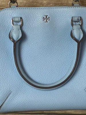 Tory Burch Pebbled Leather Shoulder Bag Rivera Blue thumbnail 3