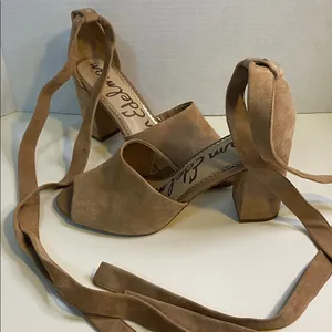 Sam Edelman Odele Suede tan heels size 8.5 thumbnail 1