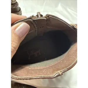 Jellypop Brown Leather Ankle Boots Women's 7.5M Zippered thumbnail 13