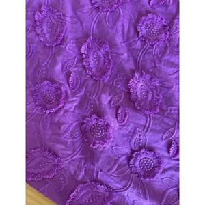 Abbey Glass NWT Sutton Lace 3D Floral Ruffle One Shoulder Midi Dress XS Purple thumbnail 5