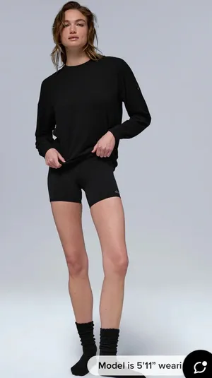 Alo Soho Yoga Pullover Black thumbnail 1