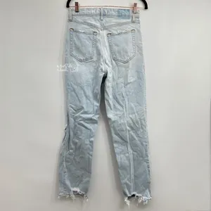 Abercrombie & Fitch The 90's Straight Ultra High Rise Distressed Jeans Size 27 thumbnail 4