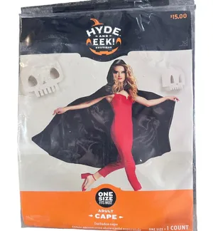 Hyde‎ And Eek Black Hooded Cape Unisex Adult Halloween Costume One Size New thumbnail 1