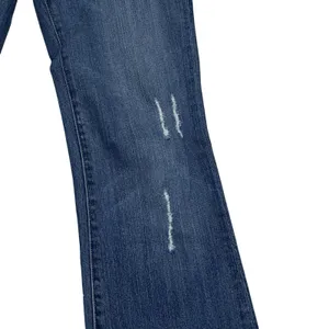 Seven7 Jeans‎ Womens 29 Flare Low Rise Medium Wash Denim Stretch Whisker 30x32 thumbnail 4