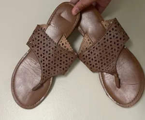 New York & Company Brown Slip On Sandals Size 8.5 thumbnail 1