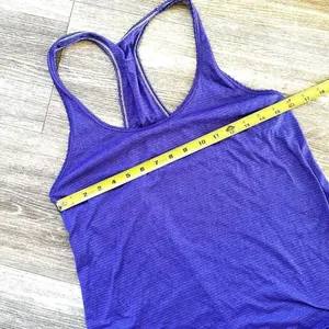 LULULEMON Tank Top Purple Lightweight Racerback Striped thumbnail 7