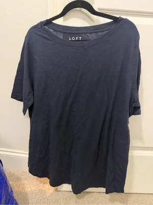 LOFT Vintage Soft Navy Crewneck Tee thumbnail 1