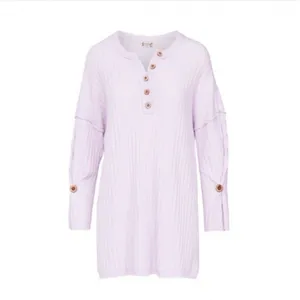 Free People Around The Clock Ribbed Henley Tunic Jogger Lounge Set Lavender‎ S thumbnail 5