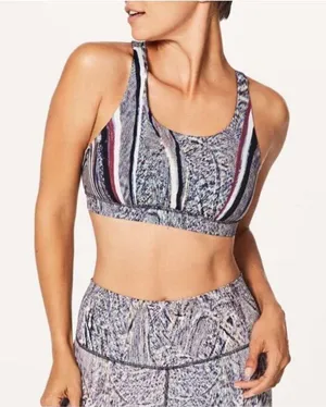 Lululemon Energy Bra (Nulux) Polychromatic Energy Bra 50g Multi Black size 10 thumbnail 1