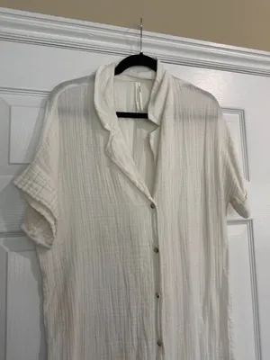 By Anthropologie The Lucia Dress Sheer Cover Up Coverup Size Large thumbnail 4