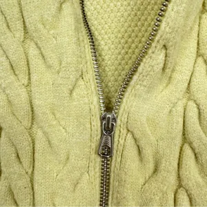 Free People Yellow Cable Knit Quarter Zip Sweater Vest Womens M Classic Preppy thumbnail 8