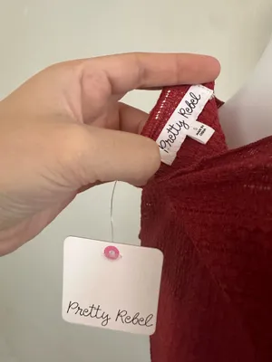 Pretty Rebel Red Tie Front Top thumbnail 4