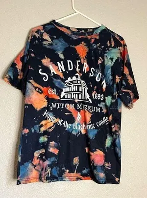 Black Flame Candle Shirt Women Halloween Sanderson Sister Witch Hocus Pocus T-S thumbnail 1