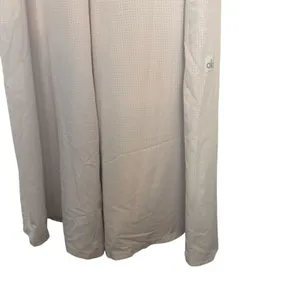 Alo Yoga White Mesh Mirage Wide Leg Athleisure Lounge Pants Size Small thumbnail 6