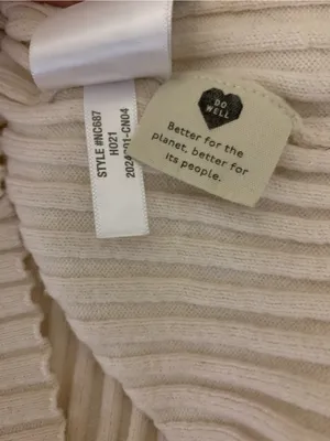 Madewell Brenville Cream Ribbed Cropped Cardigan L Button Front V Neck Minimalis thumbnail 6