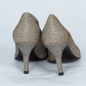 Toujours by Pas de‎ Rouge Metallic Gold Glitter Pumps Size 36.5 thumbnail 8