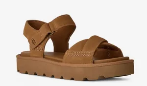 UGG Sungaze Suede Strappy Sandal in Chestnut thumbnail 1