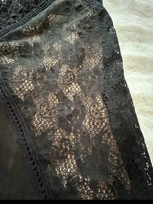 Free People ONE Black Lace Angel Dress Whimsigoth Cutout Size XS. thumbnail 8