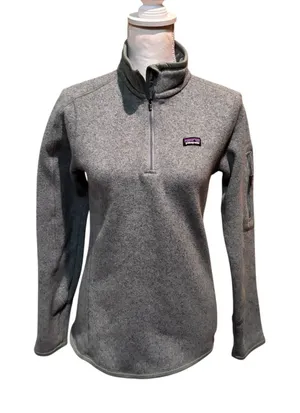 Patagonia Better Sweater Women's 1/4 Zip Fleece Green Gray Heather Medium‎ thumbnail 1
