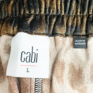 Cabi Party Velvet Pant Leopard Print Wide Leg Trousers Brown Black Size Large thumbnail 12