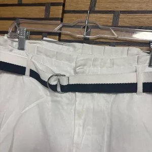 Sofia Vergera White Blend Linen Blend Shorts Size‎ 14 thumbnail 3