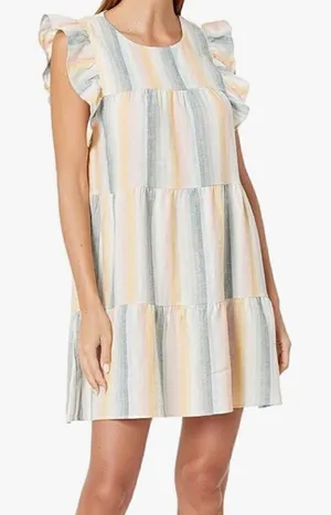 Show me your Mumu Daydream Mini Dress Sunset Stripe S thumbnail 1