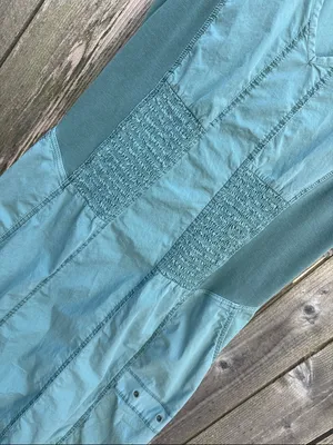 EUC XCVI WEARABLES Gibbon Tank Dress Bubble Hem Sleeveless V Neck Green Large thumbnail 5