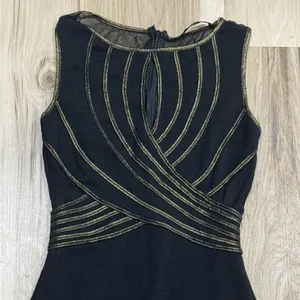 Ark & Co Black Gold Mini Dress Women’s Small thumbnail 2