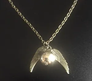 Harry Potter Snitch Angel Wing Necklace thumbnail 3