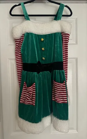 Ugly Christmas Sweater Dress White Size L thumbnail 2