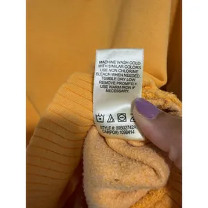 C&C California Womens Sunwashed Quarter Zip Sweatshirt Orange Large Relaxed Fit thumbnail 13