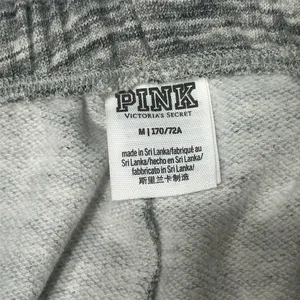 PINK Victoria's Secret Gray Joggers With White Pink Lettering thumbnail 4