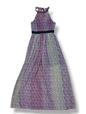 BCBGeneration Confetti Floral Halter Maxi Dress Pink‎ Multi Size 2 Twee Cottage thumbnail 14