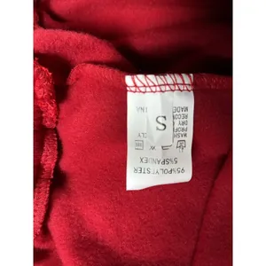 Red Unisex Jogger Sweatpants Drawstring Elastic Waist Classic Minimalist Small‎ thumbnail 7