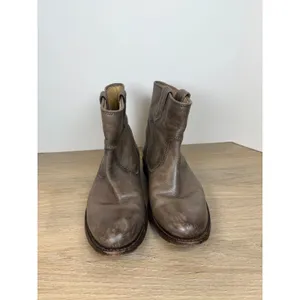 Frye Carson Pull On Ankle Boots Womens 6 Brown Leather Western Short Booties thumbnail 2