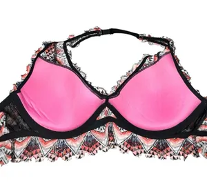 PINK Victoria’s Secret Multi Aztec Lightly Lined Lace Bralette Bra size Medium thumbnail 6