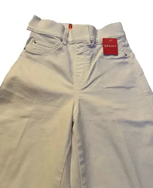 Spanx Seamed Front Wide Leg S Hi Rise White, Size XS No Zipper No Front Pockets thumbnail 1
