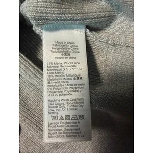 J. Crew Metallic merino wool ruffleneck sweater NEW thumbnail 6